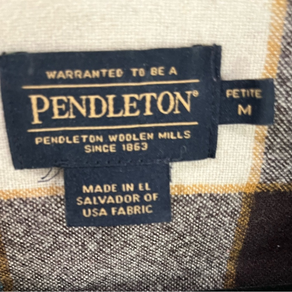 Pendleton Wool Large Button Plaid Jacket Shacket … - image 2